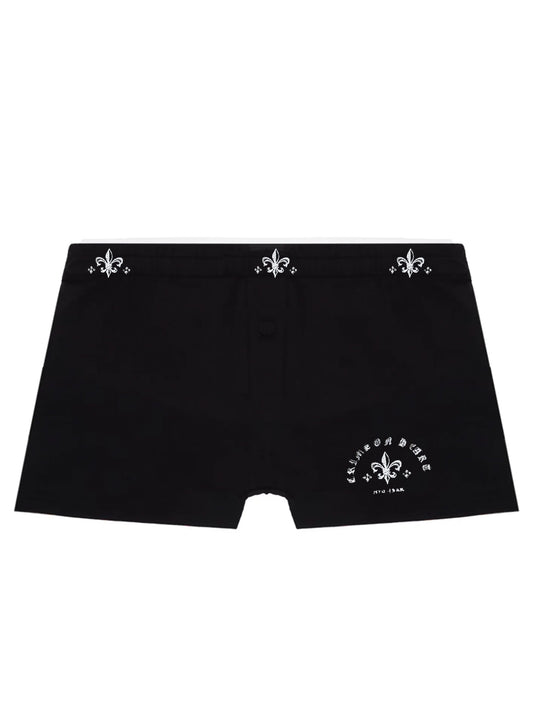 CRIMSON HEARTS BOXER SHORTS IN BLACK