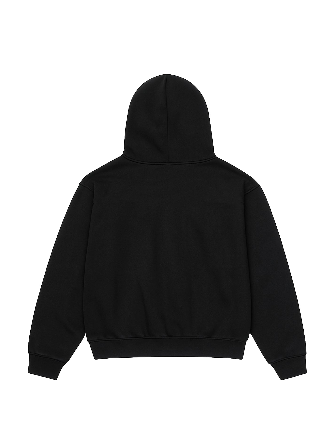 Organic Cotton Cropped Zipup In Black