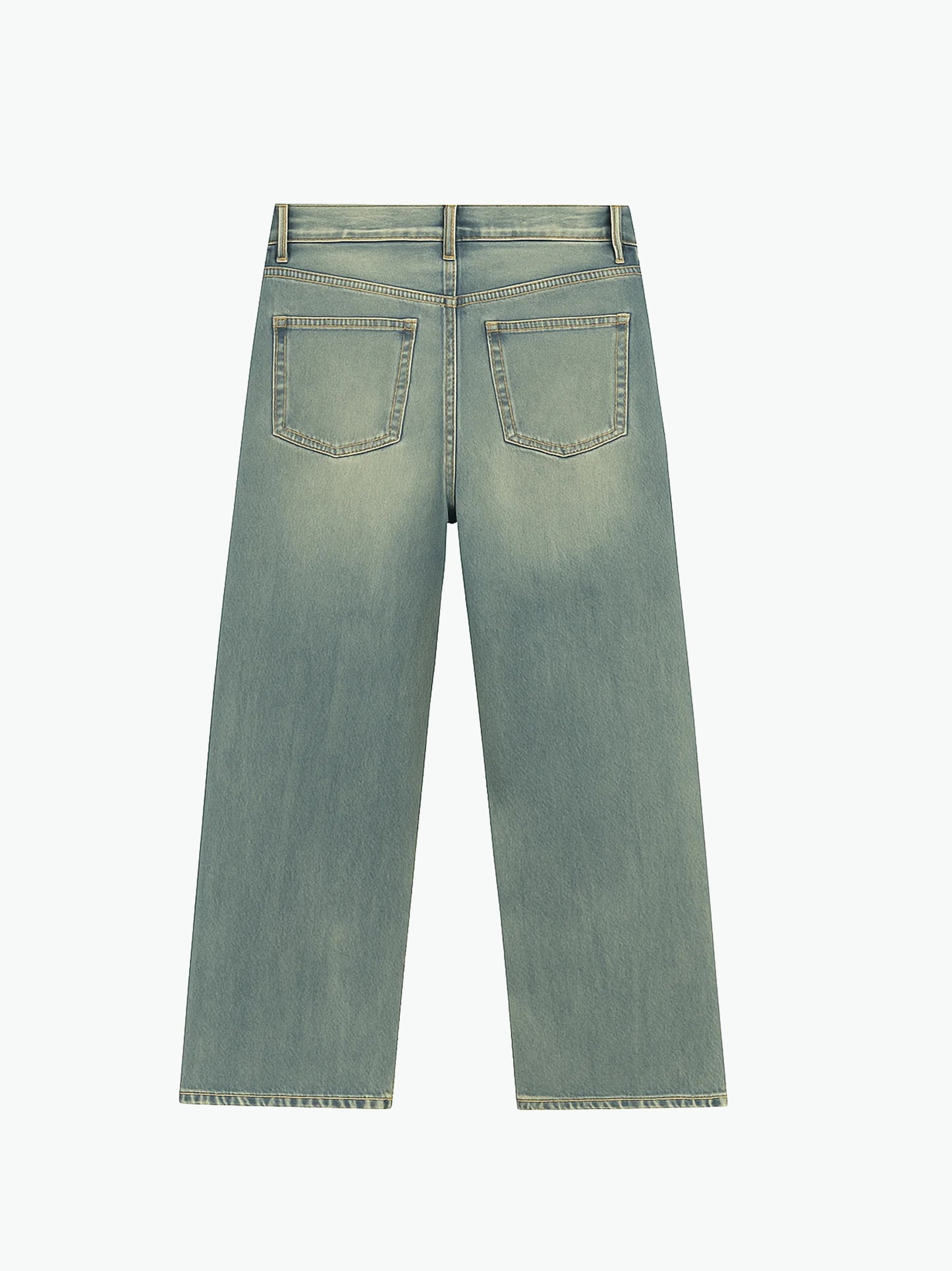 Burnt Blue Washed Denim Jeans