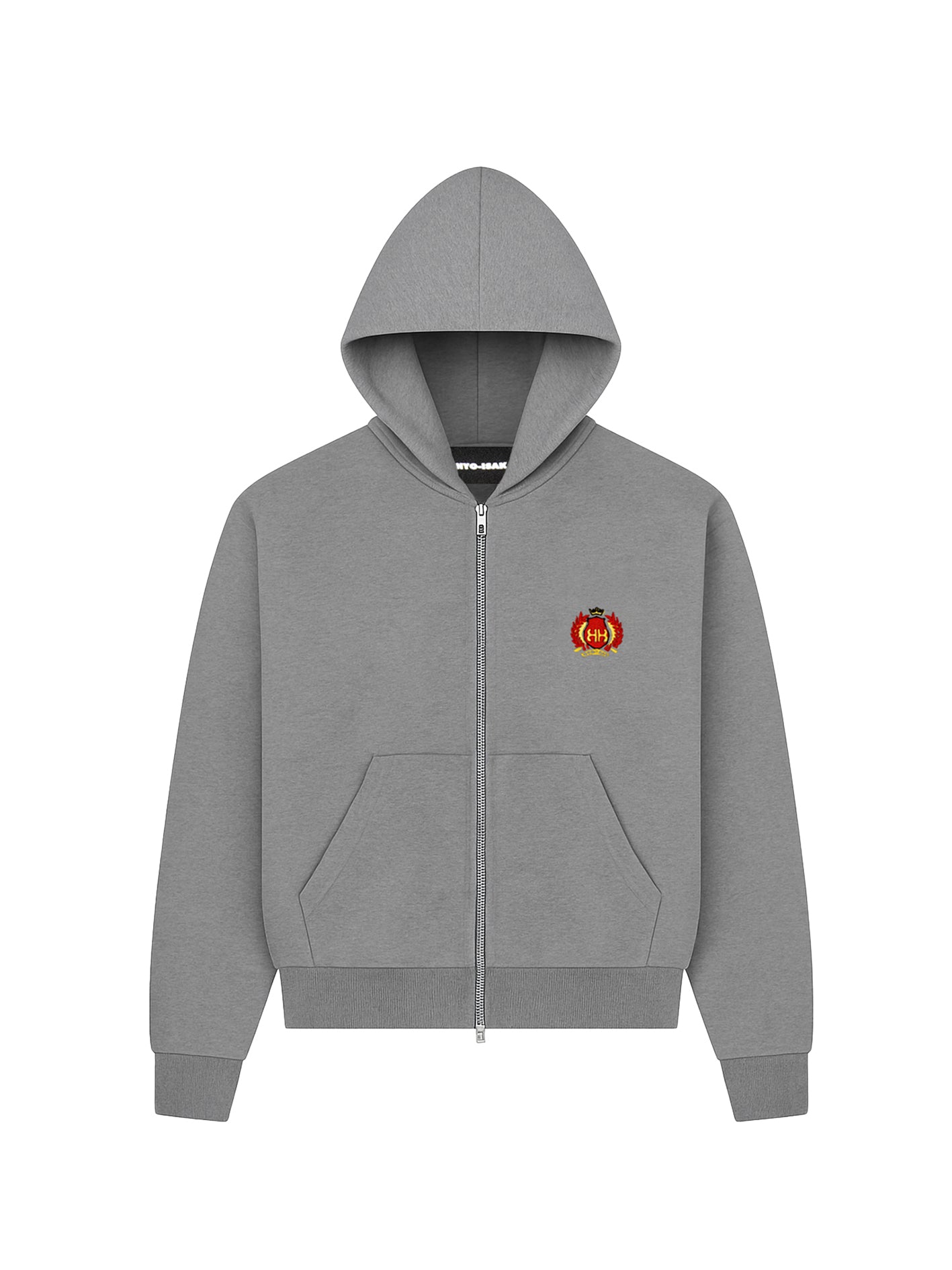 ORGANIC COTTON ZIP-UP HOODIE IN GREY